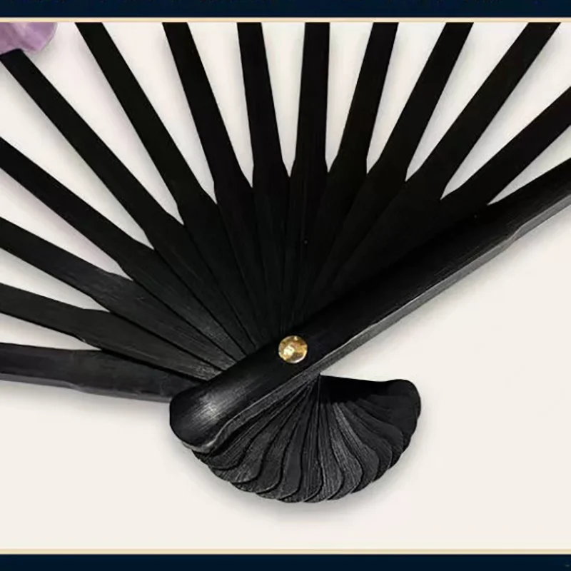 Picture 6: Chinese style outdoor decorative large folding fan Thickened bamboo durable hand fan Han clothing accessories portable hand fan