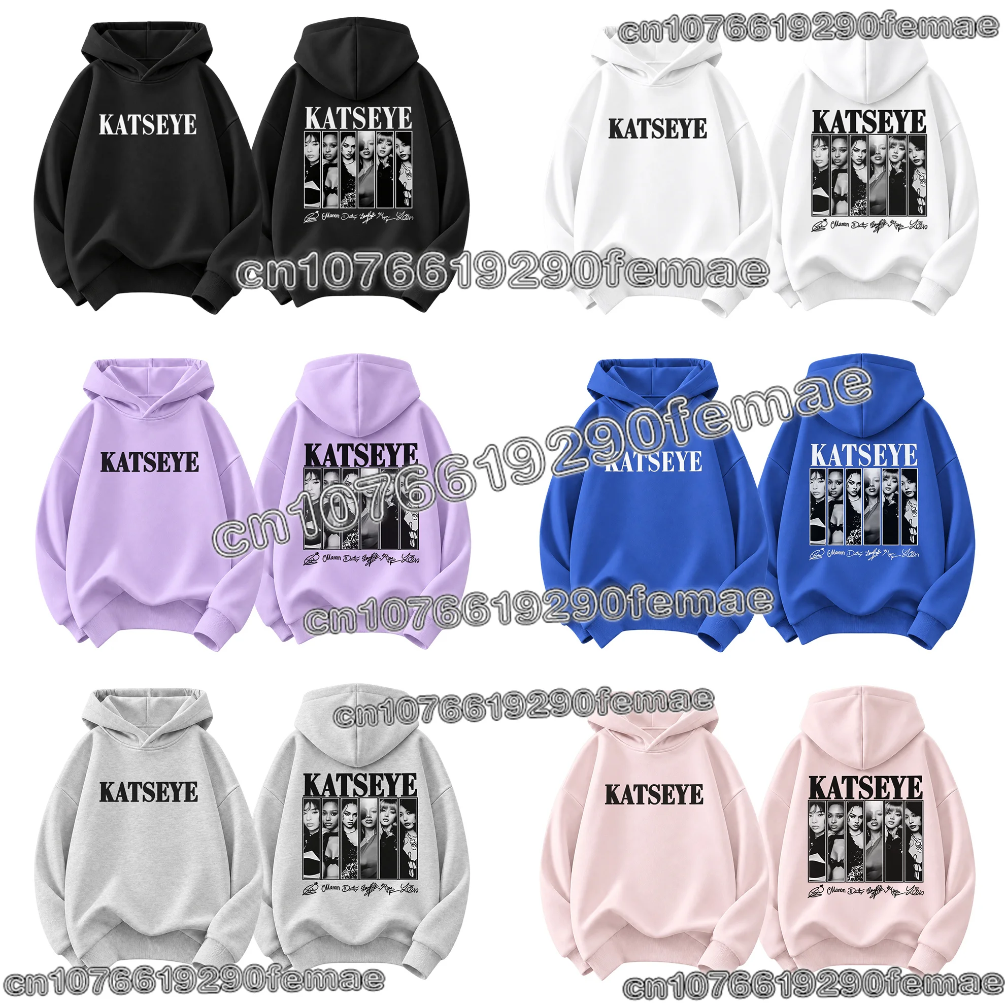 2026 KATSEYE Kpop Fan Hoodie Kids Adults Graphic Print Long Sleeve Sweatshirt Spring Autumn Casual Streetwear Fashion Clothing