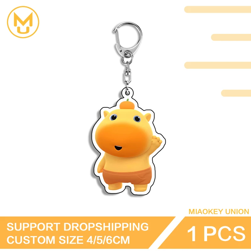 Capybara Cartoon Interesting High Quality Double Sided Key Chains Stainless Steel Chain Animelover Suitable For Lover Couple
