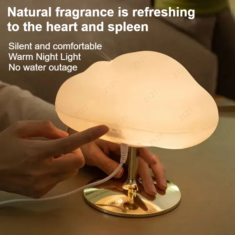 Cloud Shaped Colorful Night Light Humidification Aromatherapy Machine Bedroom Office Home Essential Oil Diffuser