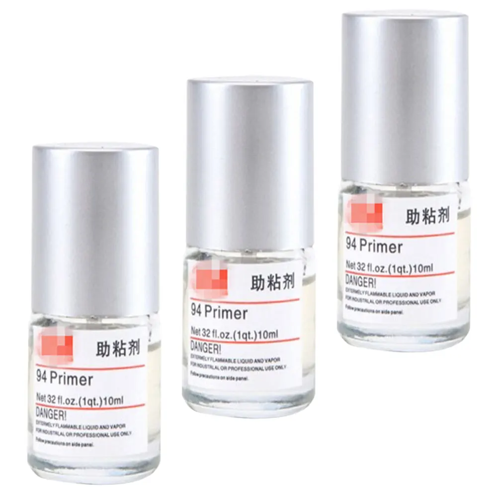 

3 Bottles 10ml Adhesion Promoter Automotive Double Sided Tape Enhancer Glass Plastic Metal Rubber Ceramic Supplies Portable