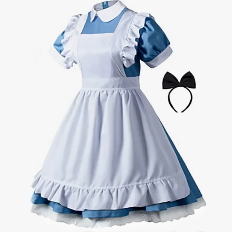 

Anime K-ON Black Cute Lolita Maid Dress Costume Cosplay Maid Dress Suit For Waitress Maid Party Stage Costumes Pluz Size