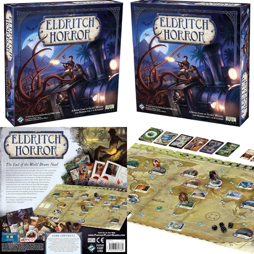 

Eldritch Horror: A Global Co-op Adventure Game of Mystery and Terror for Ages 14+, 1-8 Players, 2-4 Hours