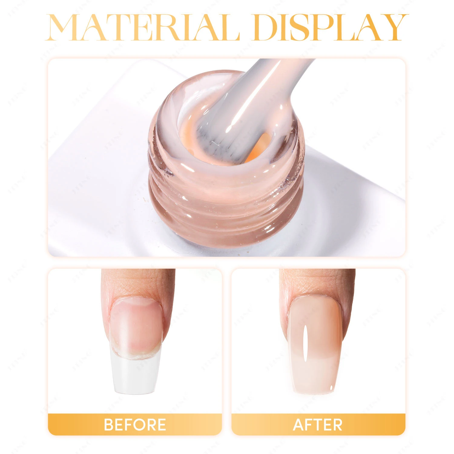 JTING 1 قطعة 15 مللي الاتجاه الجديد 4 ألوان عارية الوردي معطف فوقي زجاجة فريدة من نوعها الصباغ جيل للأظافر البولندية #4