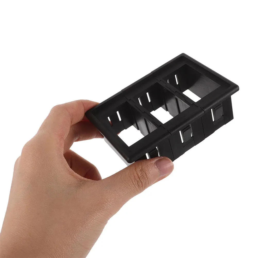 

2Pcs Car Rocker Switch Panel Holder ABS Material Versatile Use for Vehicles Dashboard Housing Rocker Switch Panel Shell Holder