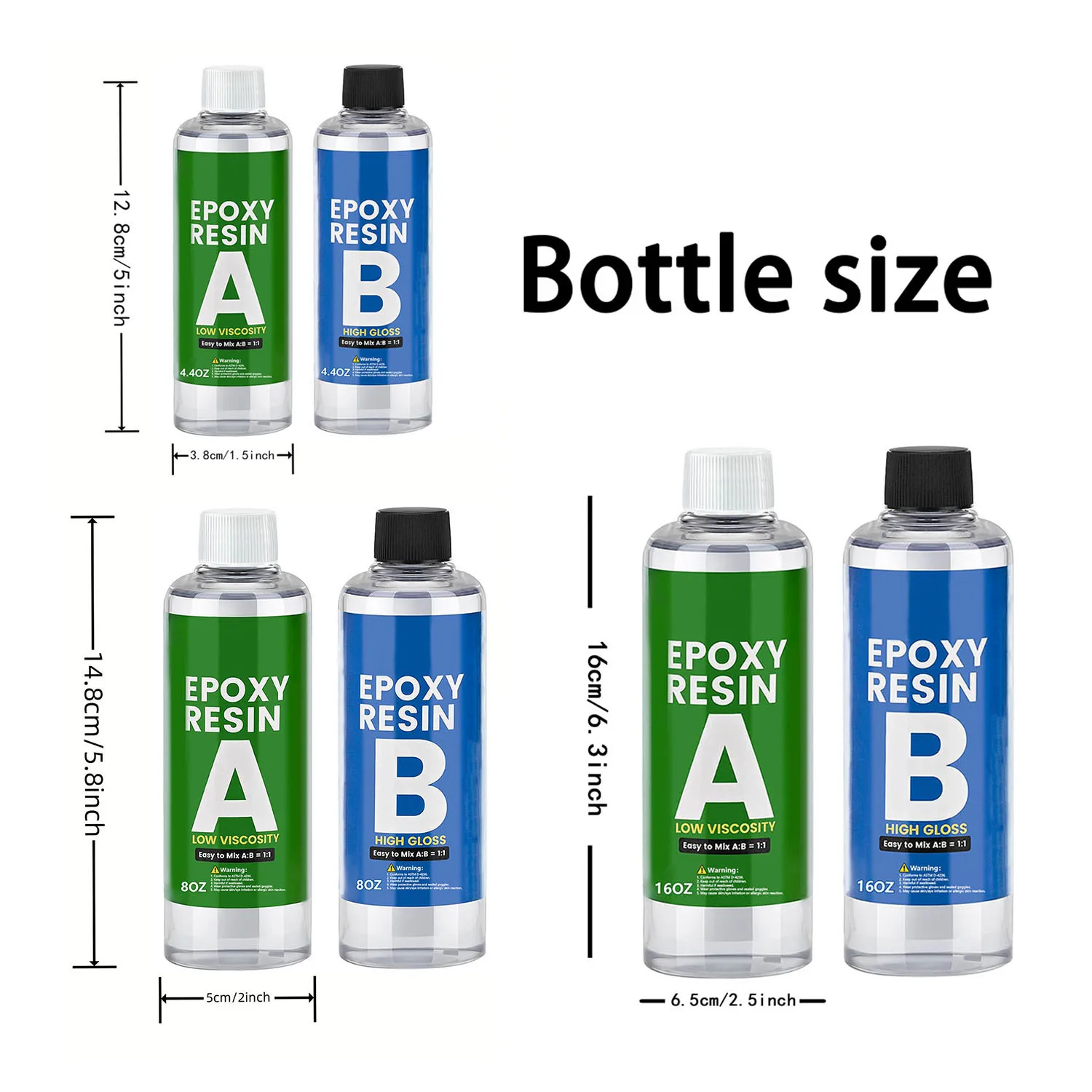 250ml-1000ml Epoxy Resin Casting Kit, Bubble-Free Fast Cure High Gloss Resin, for Jewelry Making, Dried Flower Specimen, Canvas - view 4