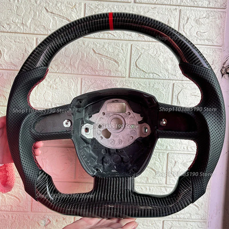 

Carbon Fiber Steering Wheel For Audi A3 A4 A5 S3 S4 S5 RS5 B8 A6 S6 C6 A8 S8 D3 Perforated Leather Car Customized Steering Wheel