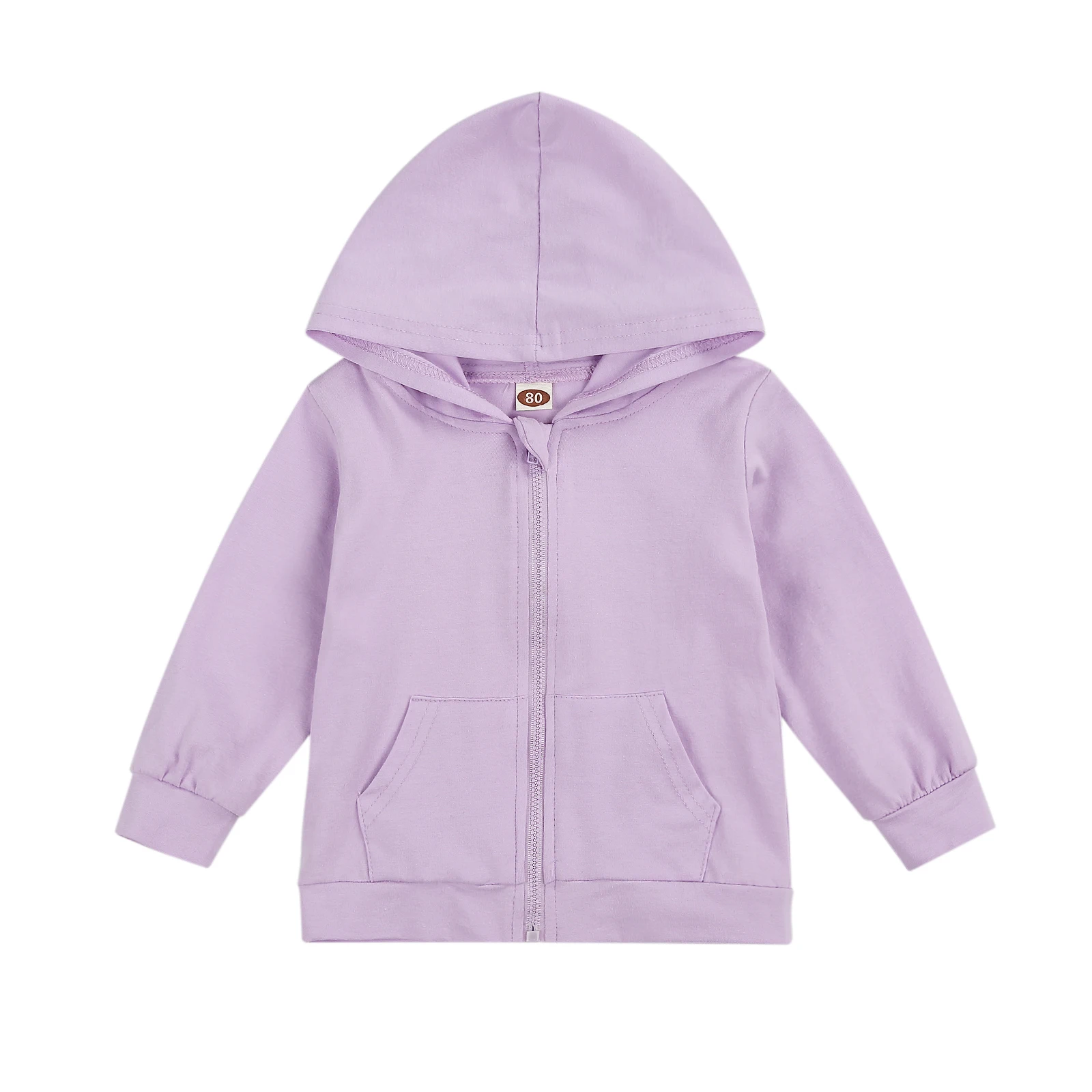 Little Big Girls Hooded Top V-Neck Long-Sleeve Coat Casual Pocket Outdoor Girl Blouse Zip Up Fall Clothes