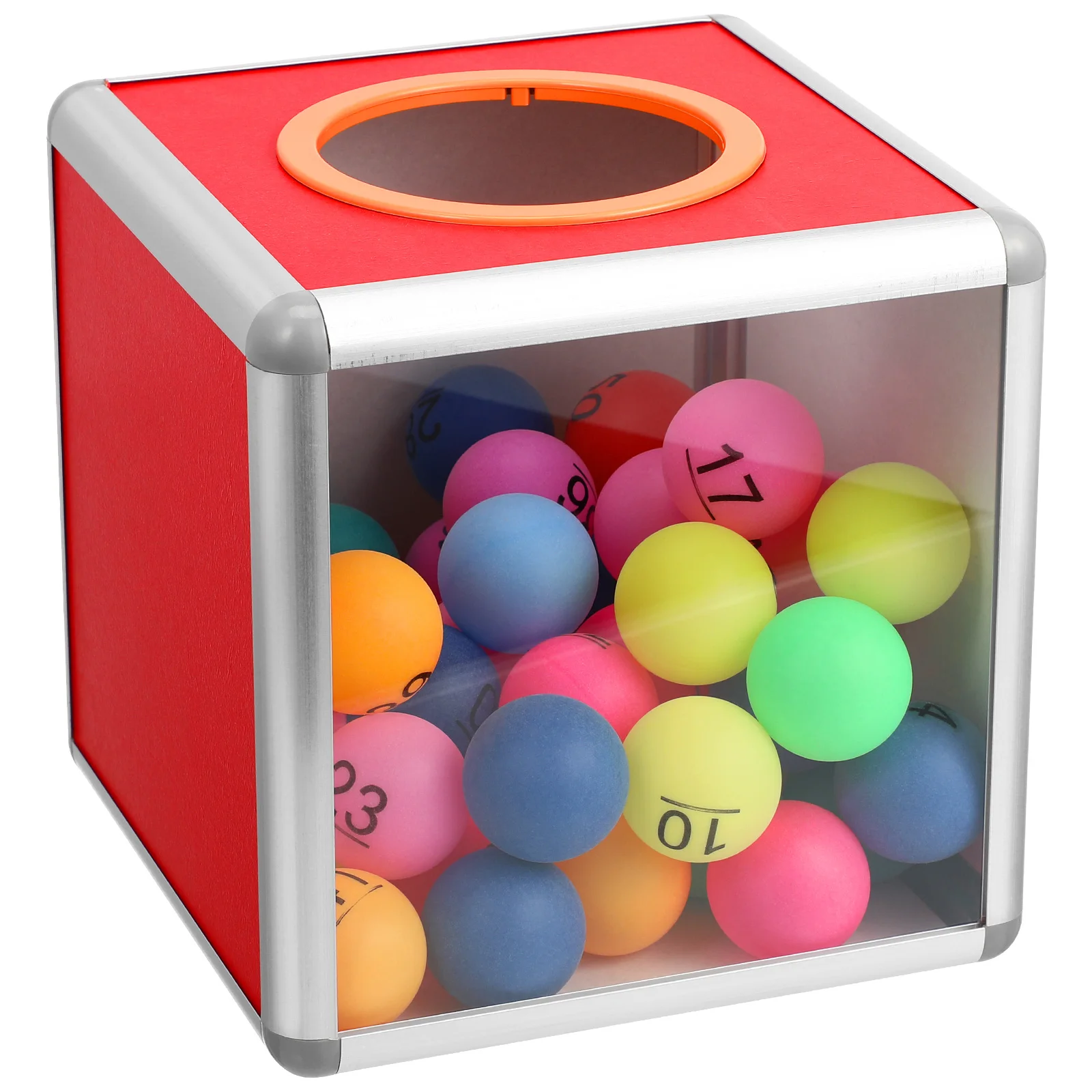 

Transparent Lottery Box 20x20x20cm Draw Box for Tickets Cash Prize Raffle Party Supplies Square Opening Color Reusable
