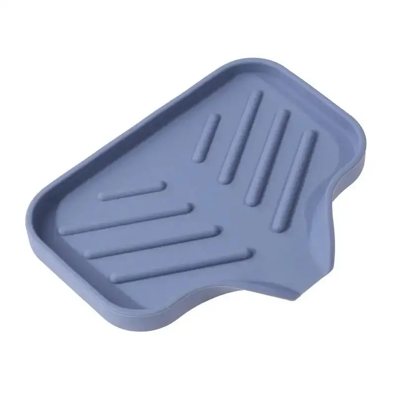 Tapete de torneira de silicone, bandeja de pia de cozinha, dispensador de sabão, esponja, almofada de drenagem, secagem contra respingos, armazenamento de bancada