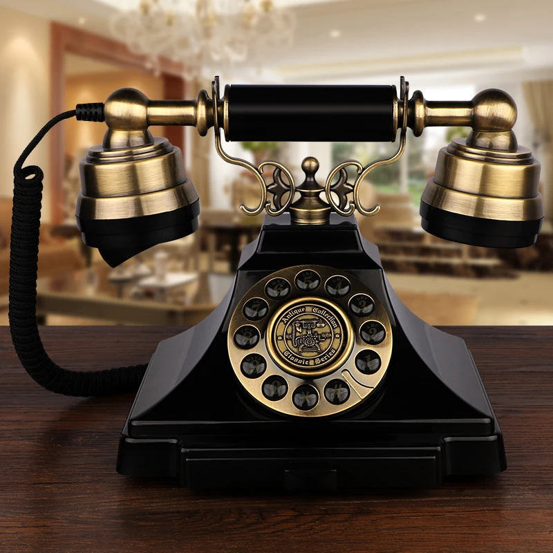 Retro Wired Fixed Telephones Classic Rotary Dial Old Vintage Landline Phone for Home Novelty Antique Art HOUSE Telefon