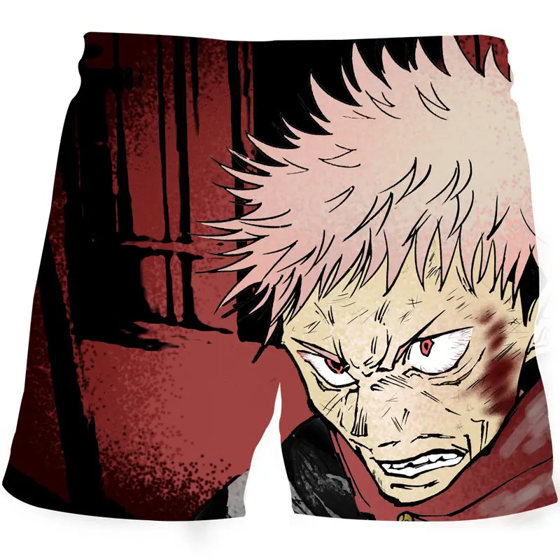 New Anime Jujutsu Kaisen 3D Printed Swimming Shorts Men Summer Beachwear Loose Swim Trunks Kpop Swimsuits Shorts