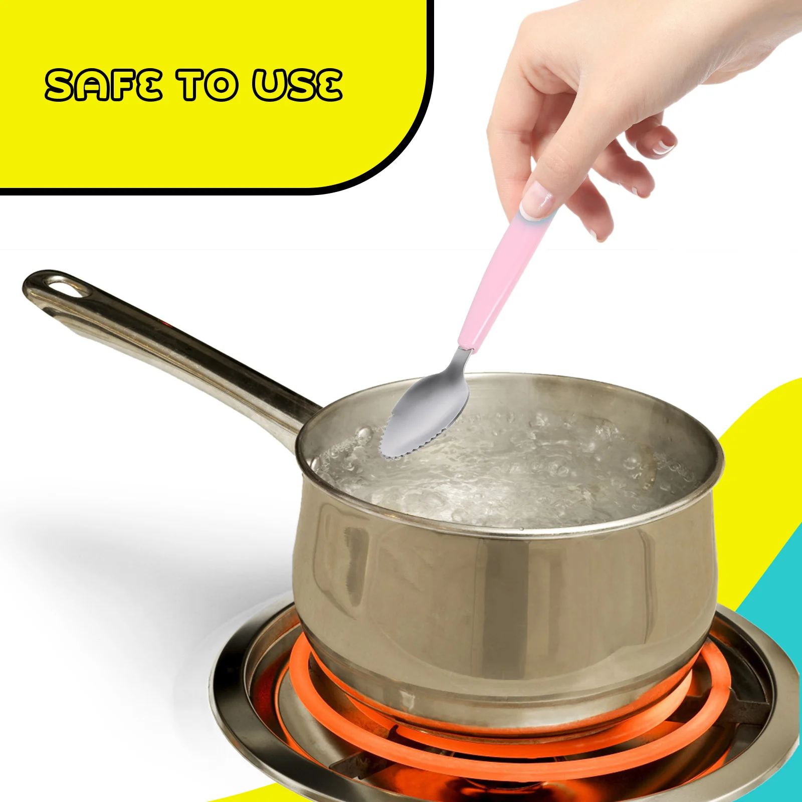 Sendok Bayi Silikon Sendok Makan Bayi Sendok Latihan Balita Kepala Lembut dengan Kotak Penyimpanan Pengikis Puree Buah Portabel