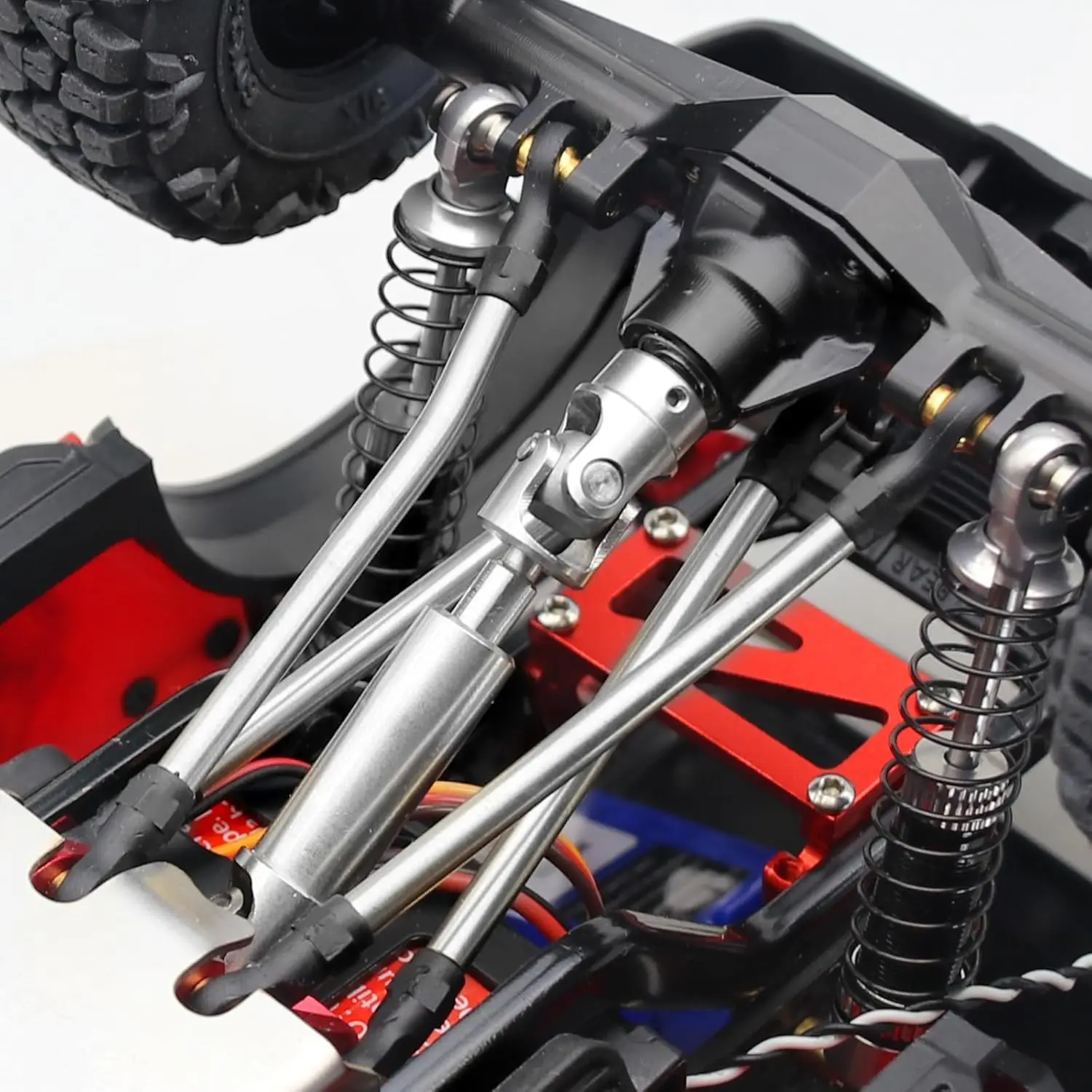 8PCS Brass/Aluminum Alloy Link Set High Clearance Chassis Links for Traxxas TRX4M 1/18 RC Crawler Car Upgrade Parts