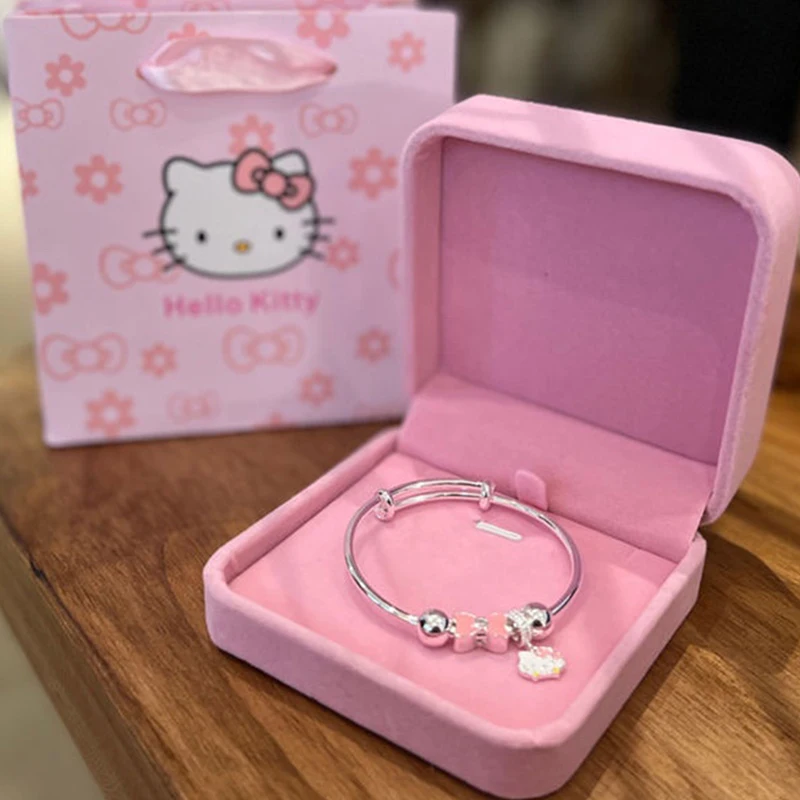 2024 Hello Kittys Y2k Bracelet Kawaii Bracelet Adjustable Pendant Cartoon Fashion Girl Jewelry Birthday Christmas Woman Gifts