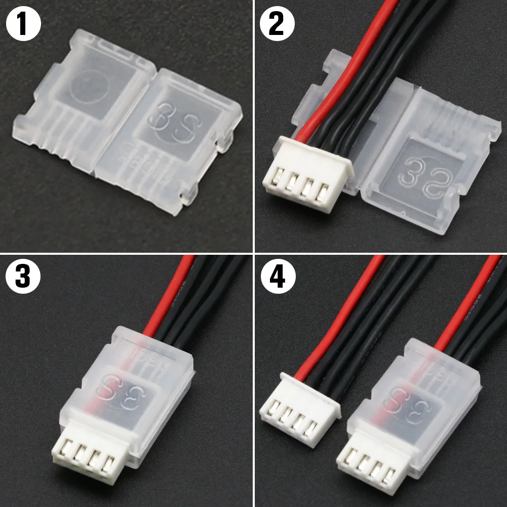 20 pz/lotto 2S 3S 4S 5S 6S JST-XH Balanced head protection Balance Plug Savers AB Clip per Rc Lipo Battery