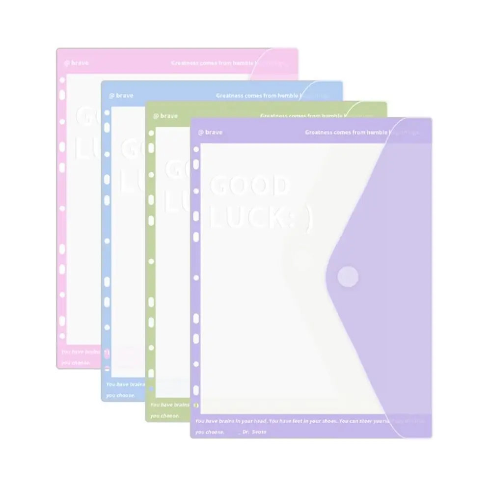 

INS Style Loose Leaf A4 File Folder 11-Hole Transparent Exam Paper Storage Bag Students Stationery File Bag Back To School Gift