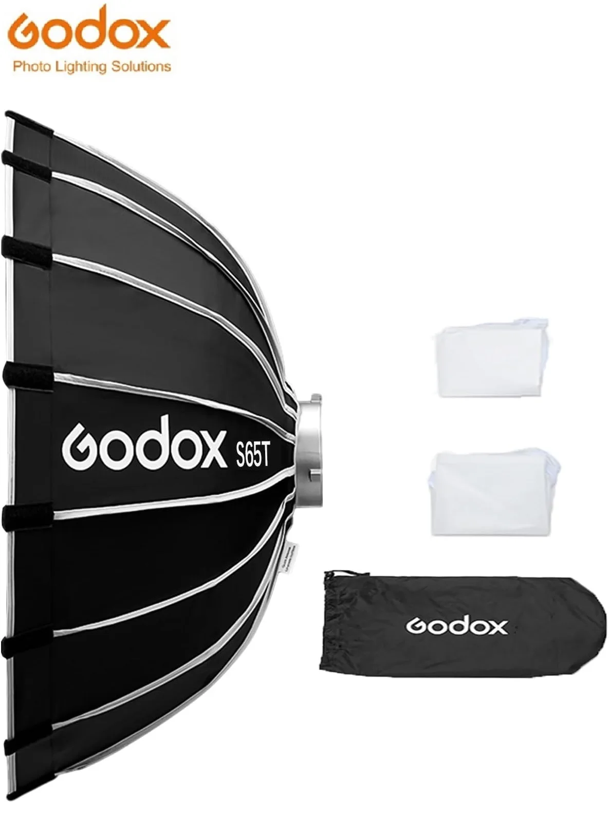 Godox S65T 65cm/25.6in Quick Release Umbrella Softbox with Standard Bowen Mount Diffusers for Photography Studio Photography