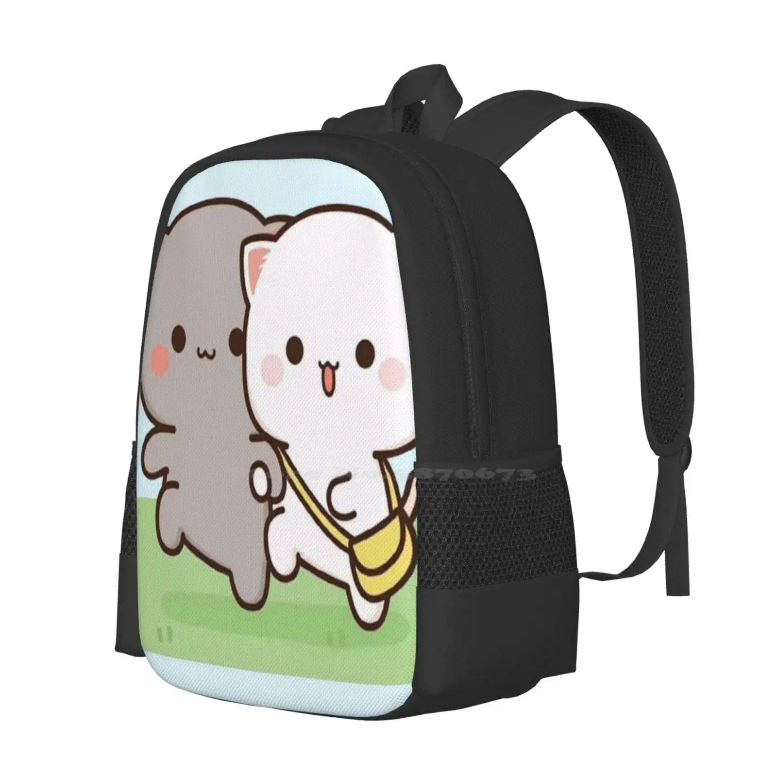 Peach And Goma Walking Merrily Hot Sale Backpack Fashion Bags Anime 2021 Sad Boy Cry Baby I Am So Tired Shonen Anime I Love