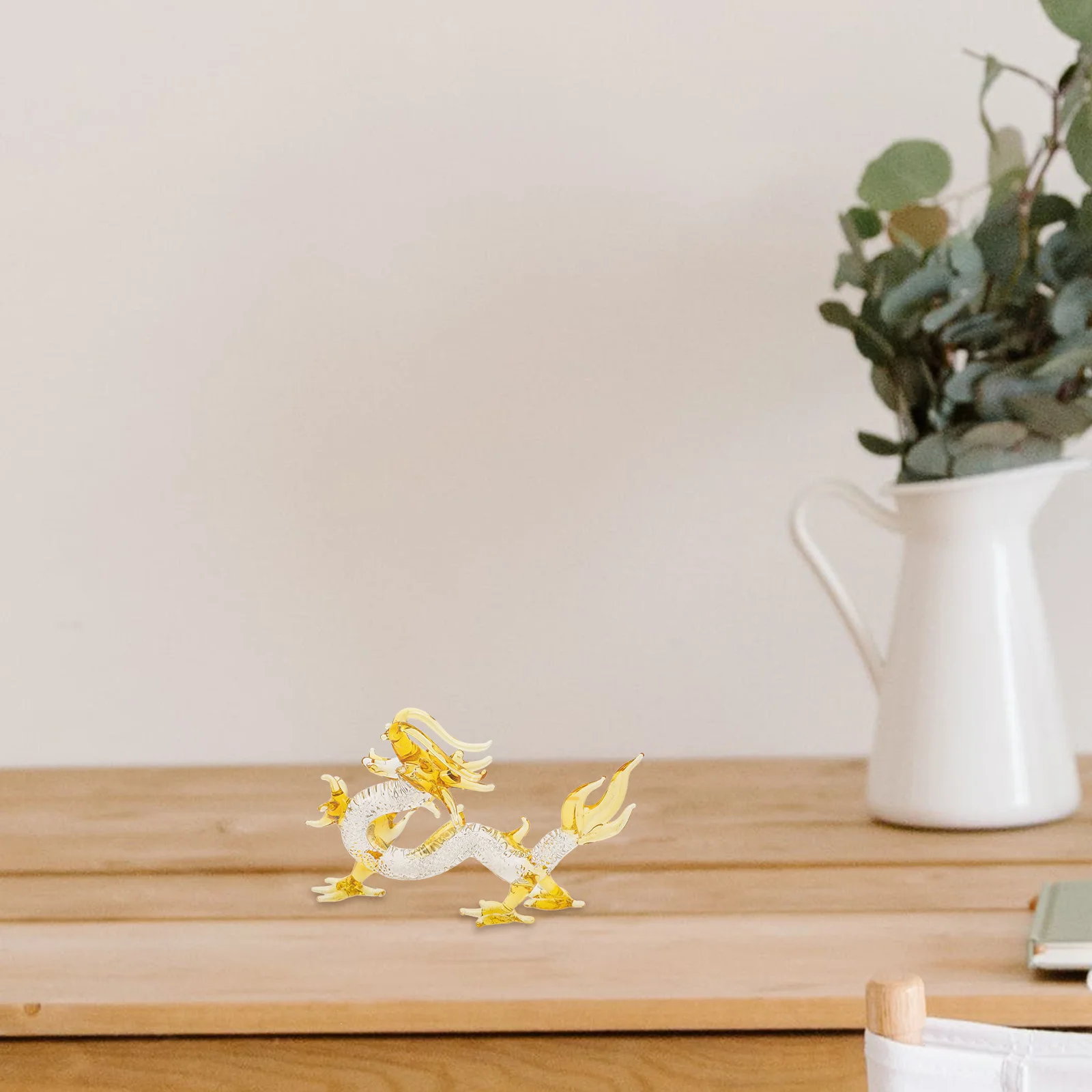 

Crystal Dragon Sculpture Elegant Glass Desk Ornament Statue Home Decor Desk Decor Garden Sculptures