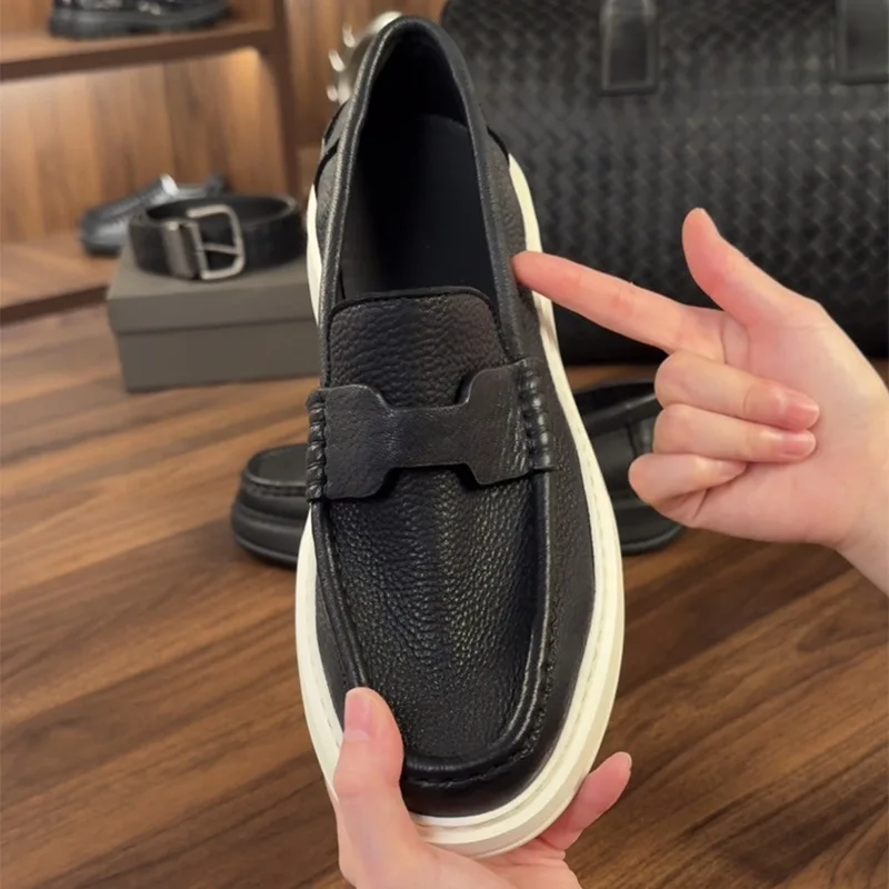 

Cowhide men's shoes casual breathable loafers business men's comfortable and fashionable shoes