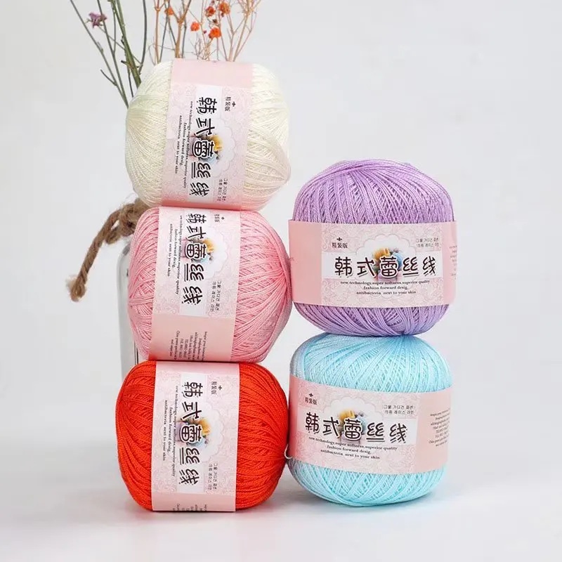 5pcs DIY Lace Cotton Yarn Thin Yarn Crochet Crochet Hooks for Hand Knitting Soft Baby Blanket Cloth
