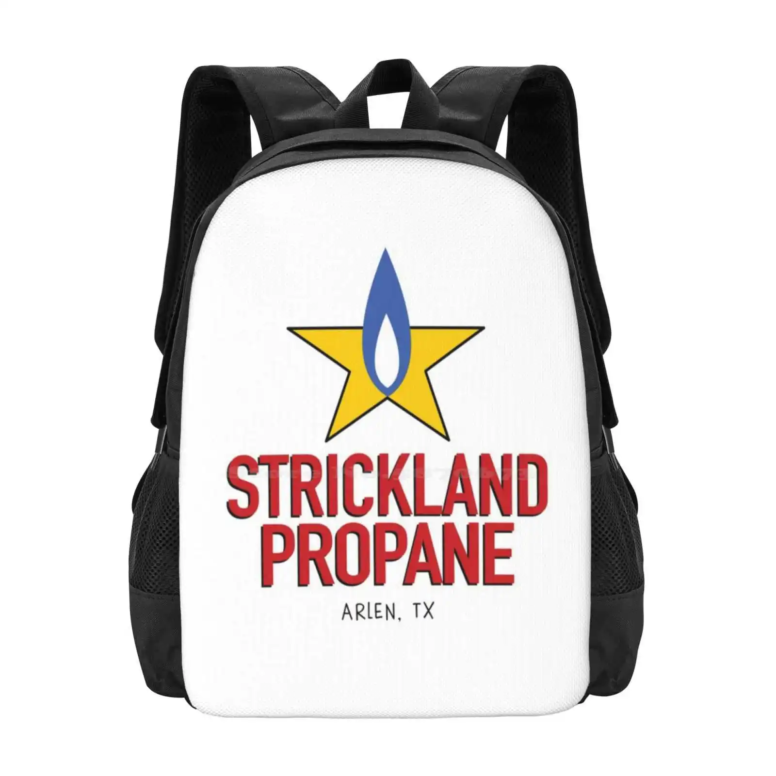 

Strickland Propane Backpacks For School Teenagers Girls Travel Bags Hank Hill Bobby Cartoon Show Comedy