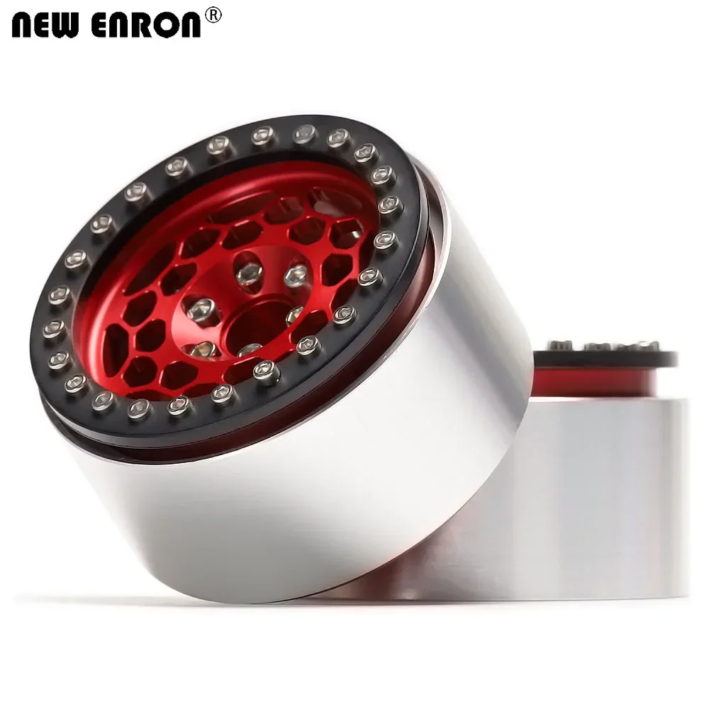 NEW ENRON 2.2β Alloy Beadlock Wheels Hub Rim for RC 1/10 12mm Hex Crawler Car Axial SCX10 90046 RR10 Wraith YETI CC01 TF2