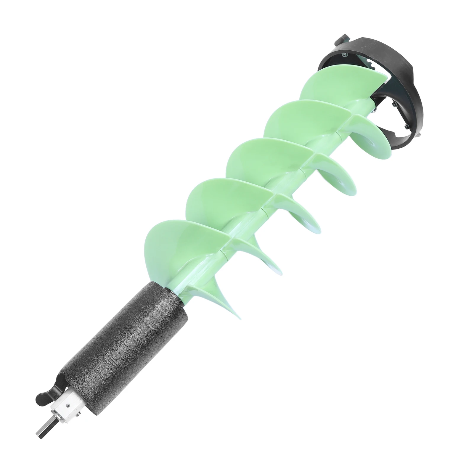 8 Inch Ice Drill Bit Ice Auger Drill Bit 8 Inch Diameter 28 Inch Long Carbide Nylon Floatable Ice Fishing Drill Bit with Adapter