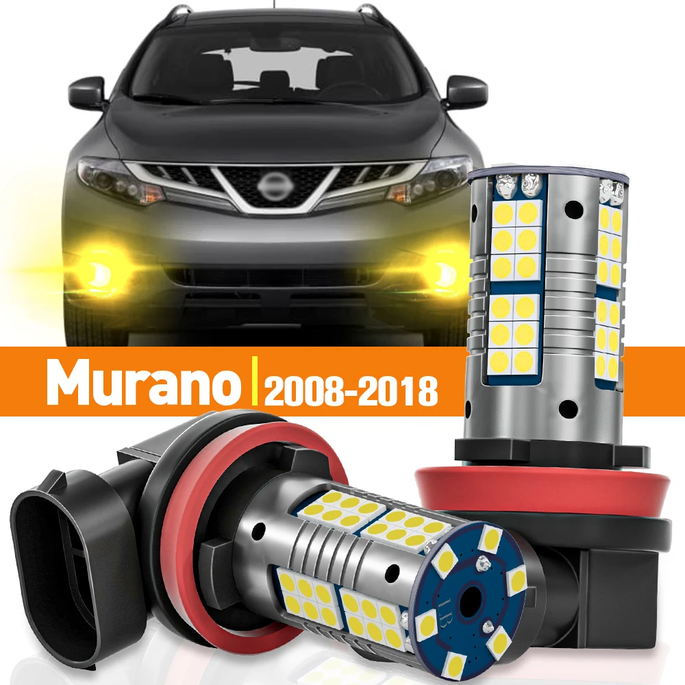 

2pcs LED Fog Light For Nissan Murano Z51 Z52 2008-2018 2009 2010 2011 2012 2013 2014 2015 2016 2017 Accessories Canbus Lamp