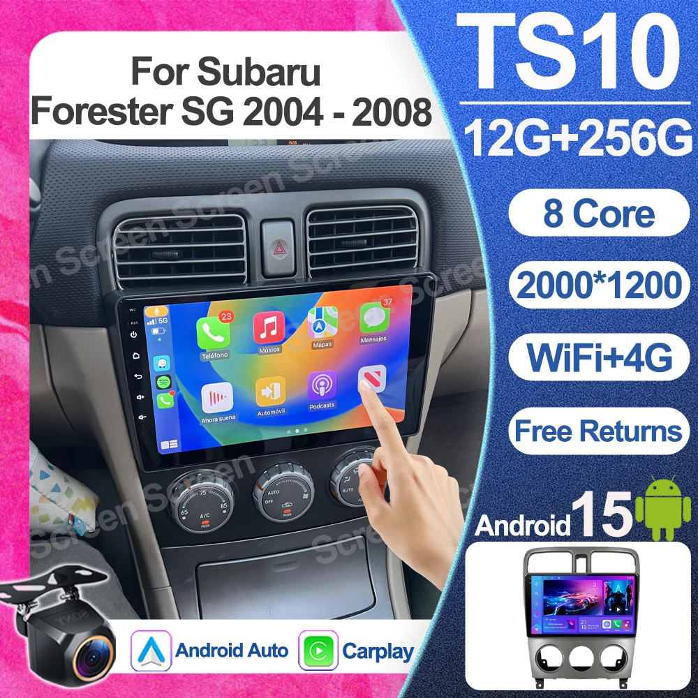 

Мультимедийный проигрыватель Android 16 для Subaru Forester SG 2004-2008 с CarPlay, Android Auto, Wi-Fi, без 2DIN DVD, GPS-навигация