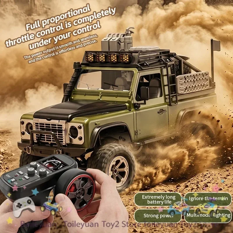 

New Remote Control Crawler 24 Ghz Four Wheel Drive 1 To 12 Full Proportional Led Lights All Terrain Off Road Climbing Vehicle