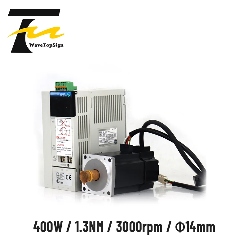 wavetopsign Original Servo Motor kits 400W MR-J2S-40A HC-KFS43K 1.3NM 3000RPM with 3M Cable