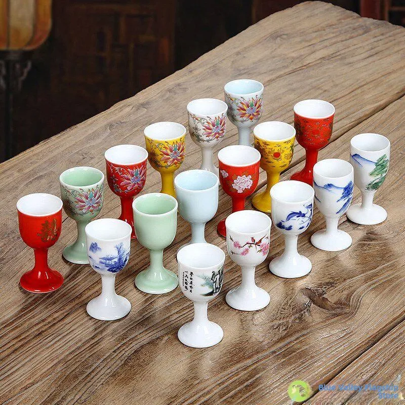 

Набор маленьких бокалов для китайского ликера (2 унции), стаканы для крепких напитков, бокалы на ножке