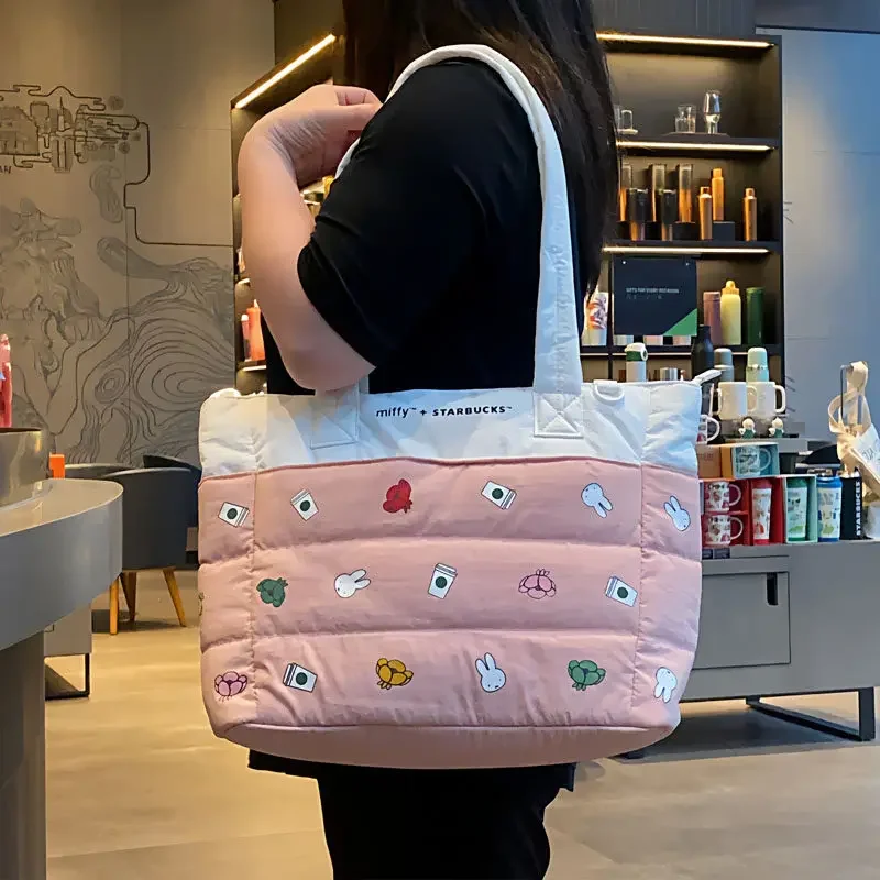 Kawaii Miffy Niedliche Große Tragetasche Tägliche Freizeittasche Multifunktionale Aufbewahrungstasche Geschenk-Spielzeug für Mädchen – Detail 13