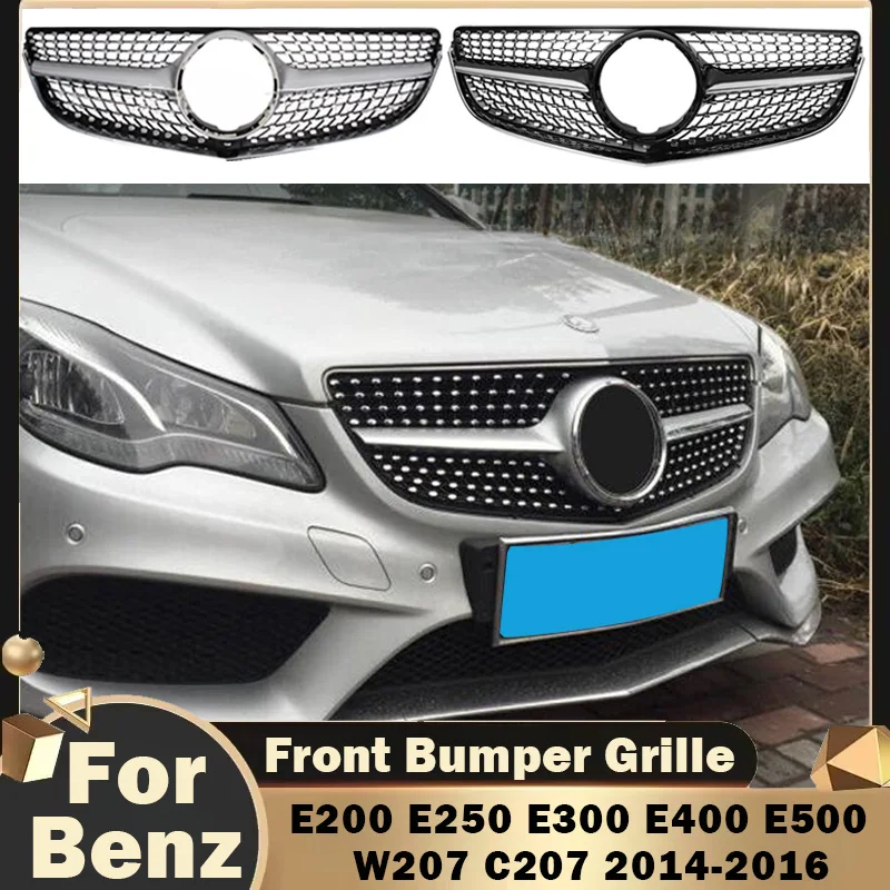 

For Mercedes Benz E Class Coupe E200 E250 E300 E400 E500 W207 C207 2014-2016 Front Bumper Grille Diamond Style Grill Auto Part