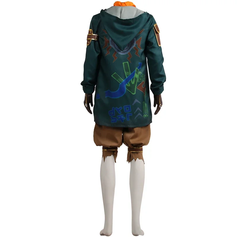 Arcano ekko cosplay traje o menino que quebrou tempo jogo uniforme sapato roupas halloween carnaval terno para o homem oa914