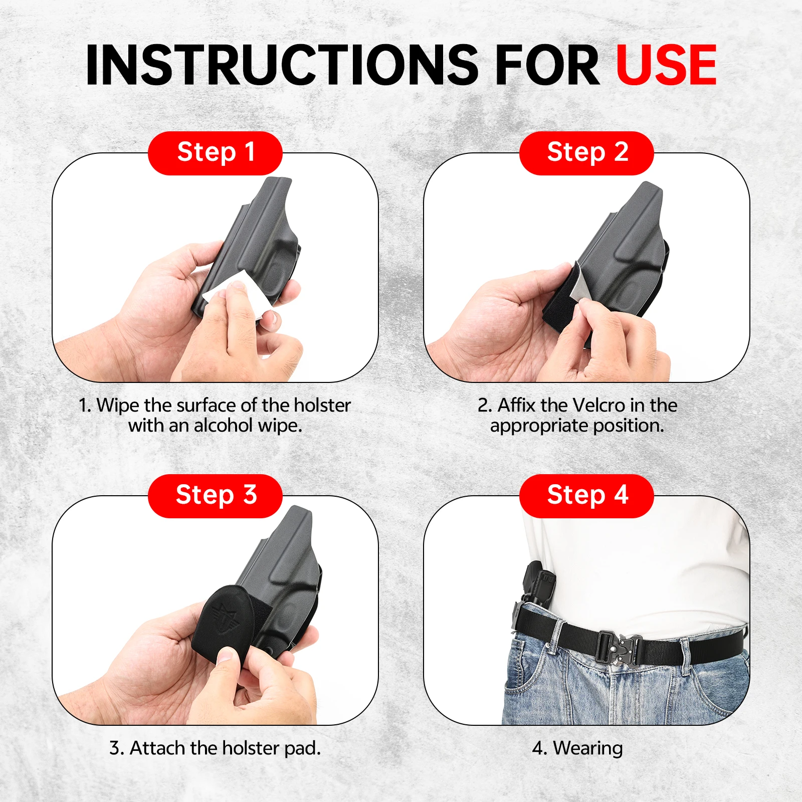 Universal IWB Holster Wedge Foam Spacer Pad Concealed Carry Adjustable  Holster for Kydex Holster Outdoor Hunting Accessories