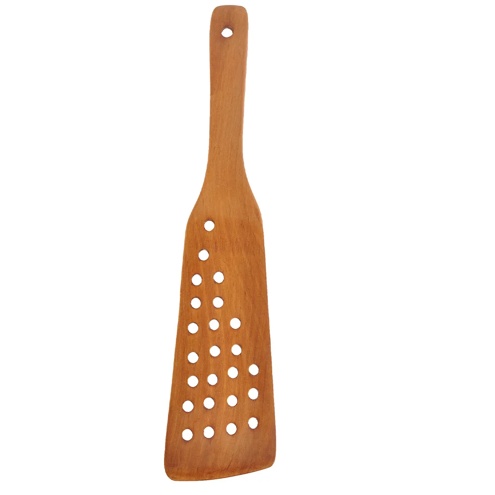 24 Hole Frying Spatula Wooden Wok Cooking Kitchen Utensil Gadget Appliances