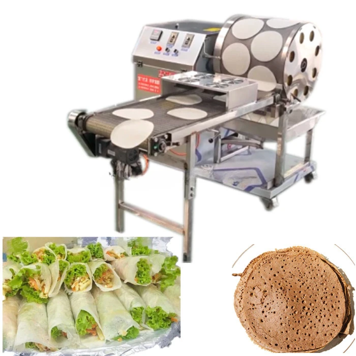 Commercial Tortilla Machine To Make Crepe Digital Electric Griddle For Injera Big Size Dosa Maker Roti Making Machine Automatic