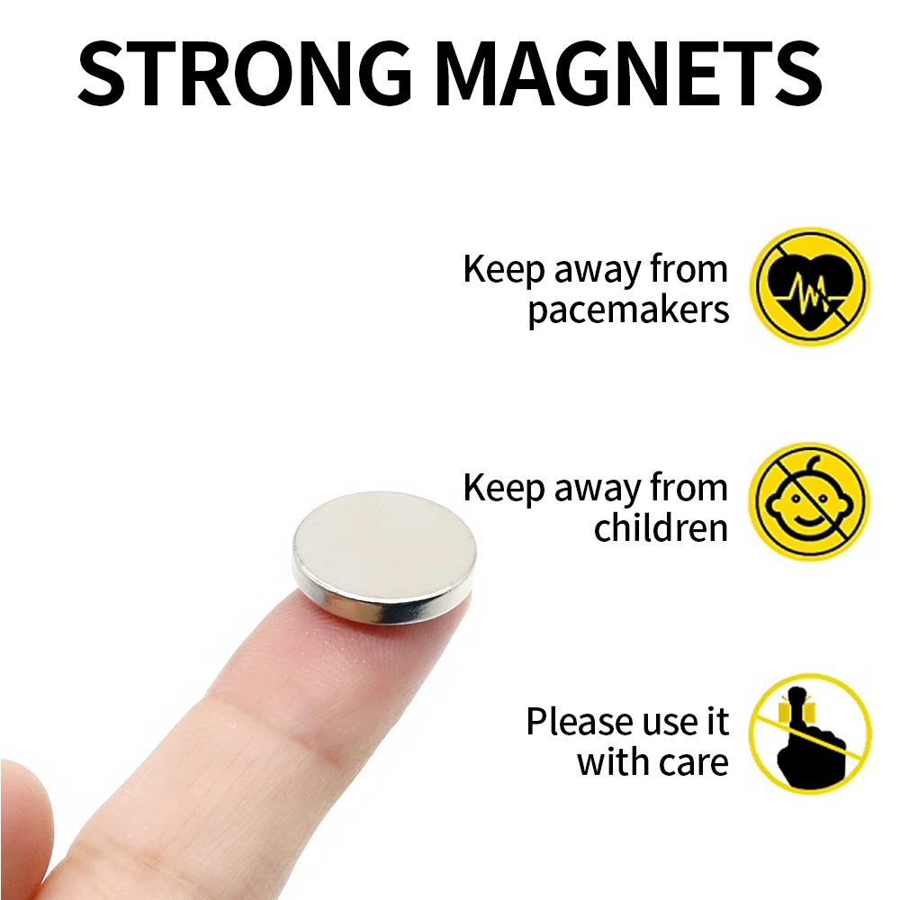Strong Round Magnets for Fridge, DIY Projects, Science & Office Use Refrigerator Magnet 16x3mm