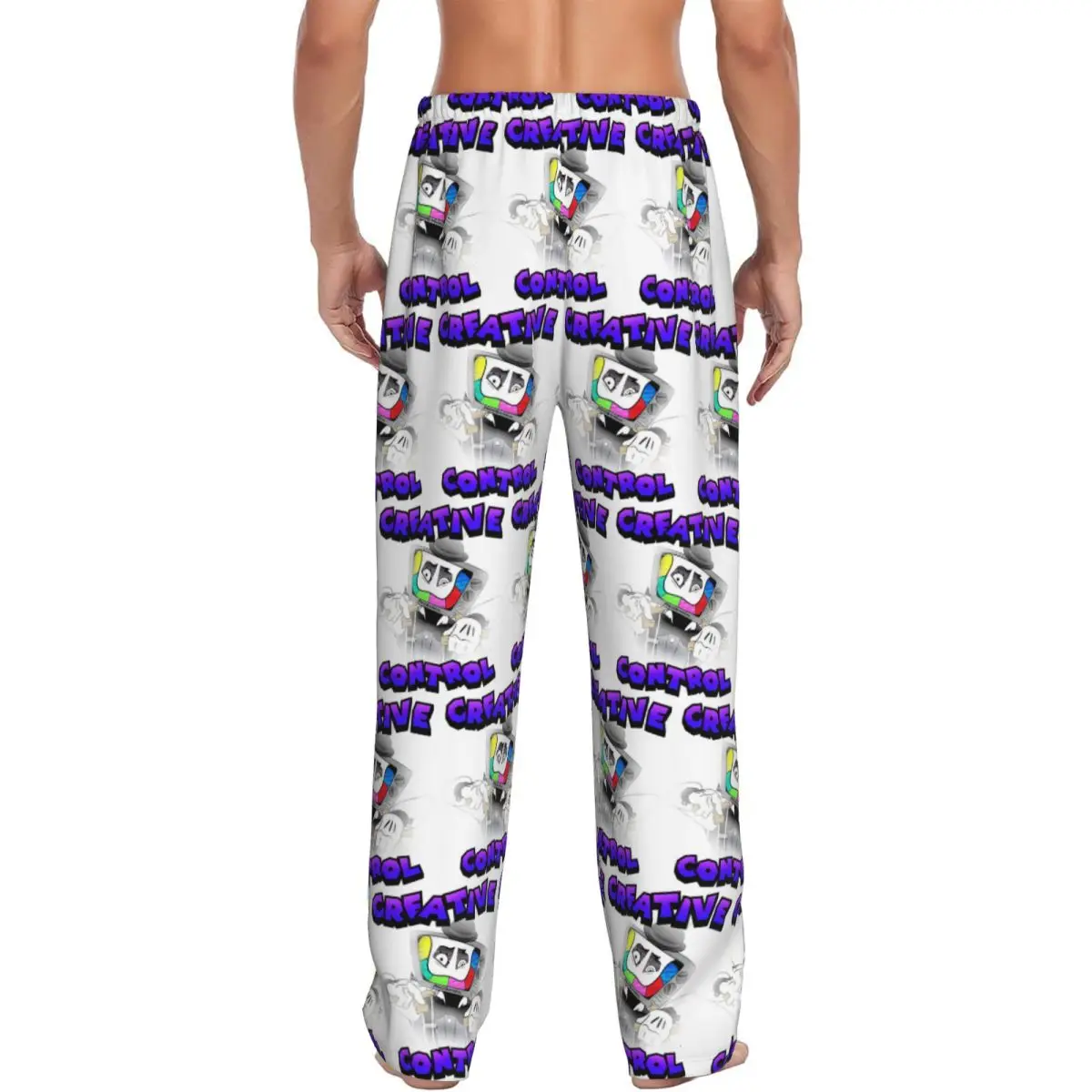 Custom Creative Control (Mr. Puzzles) (Transparent Version) Pajama Pants Men Sleepwear Sleep Lounge Bottoms with Pockets