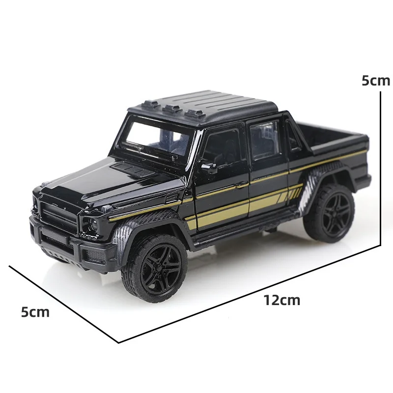 1:36 Driedeurs Legering Simulatie Pick-Up Truck Model Kinderen Jongen Speelgoeddecoratie Cadeau Cool Speelgoedauto Kan Het Deurontwerp Cadeau Openen