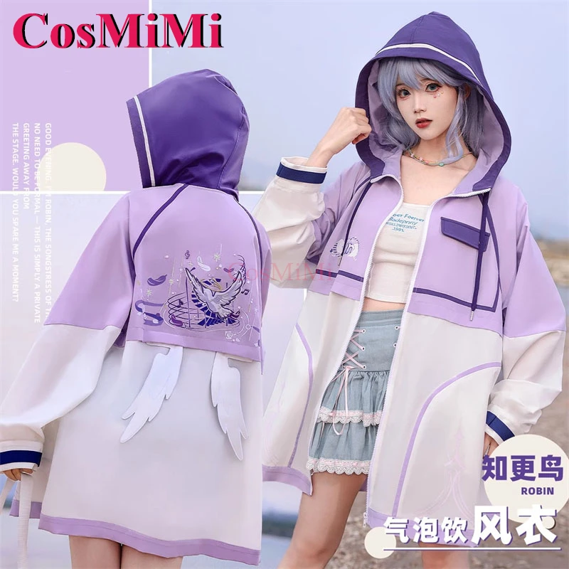 CosMiMi ゲーム Honkai: スターレールロビン/フェイシャオコスプレ衣装スパークリングドリンクファッション甘いトレンチコート女性日常着衣装