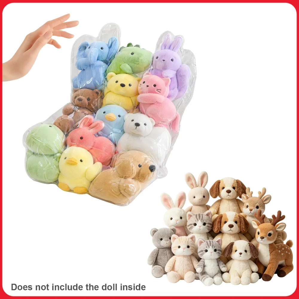 Clear Stuffed Animal Storage Bean Bag with Zipper for Home Decor Plush Doll Organizing Chair Covers Cover Only & No Filler