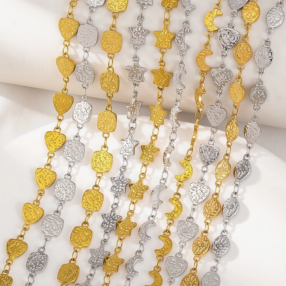0.5/1 Meter Stainless Steel Simple Handmade Chain For DIY Jewelry Necklace Bracelet Wrapping Chain Semi Finished Chain Making