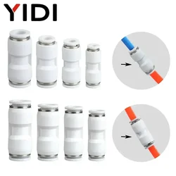 5pcs PG PU Pneumatic Quick Air Connector Compressor Push in Hose Pipe Tubing Fitting Fittings 6mm 8MM 10MM 12MM 14MM 16MM