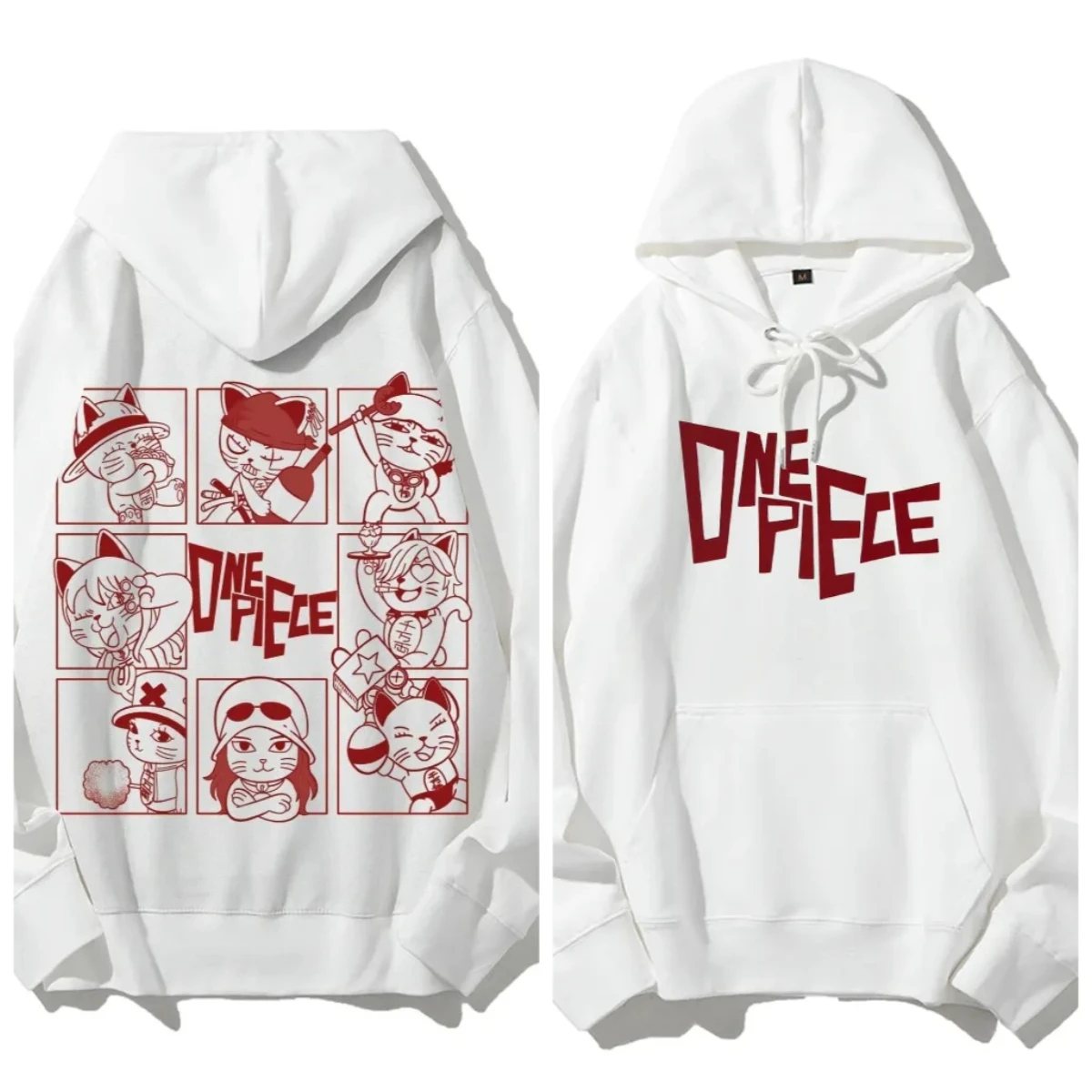 

ONE PIECE, соломенная шляпа в стиле аниме, трендовая толстовка с капюшоном в стиле пиратов, мужская модная брендовая уличная свободная верхняя одежда для пар, популярная одежда