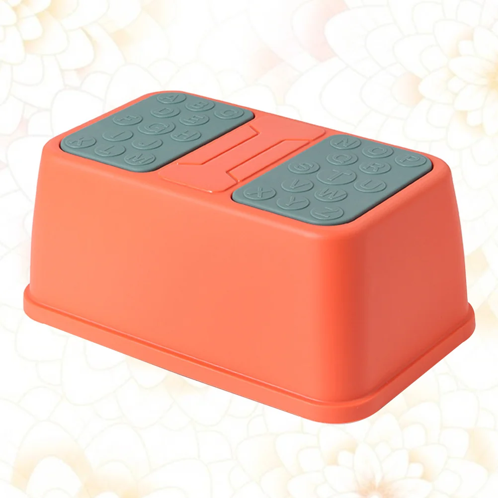 1 قطعة الأطفال الكرتون خطوة البراز الأحمر البلاستيك عدم الانزلاق مسند القدمين الأبجدية عدد تصميم التعليمية مستقرة البراز للأطفال المنزل #3