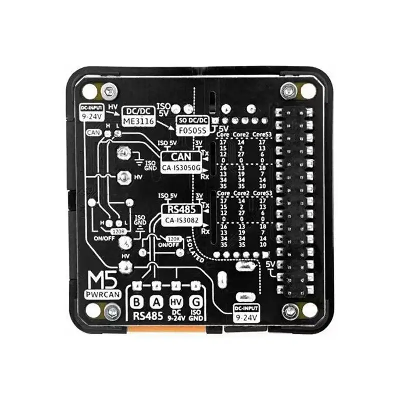 AB25-For M5stack PWRCAN 13.2 Module Isolated Dual-Channel CAN & Single-Channel RS485 Interface For Enhanced Communication